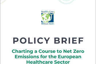 Cover Page: Policy brief: Charting a Course to Net Zero Emissions for the European  Healthcare Sector