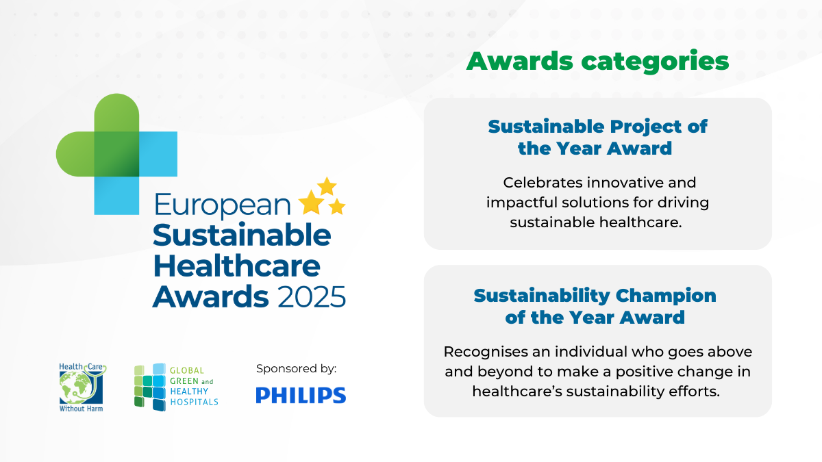 2025 European Sustainable Healthcare Awards - Categories